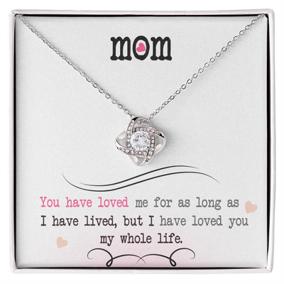 Gift for Her – My Whole Life Love Knot Necklace for Wife or Girlfriend