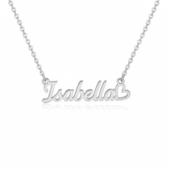 Personalized Heart Name Necklace – clean white background product shot